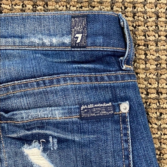 7 FAM Josefina Skinny Cropped Boyfriend Jeans 24 - Picture 8 of 9